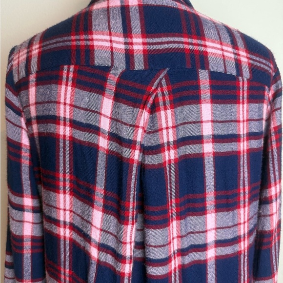 Velvet Heart Women’s Plaid Flannel Button Down Shirt‎ Red Navy Gray Size M - Picture 5 of 11